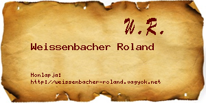 Weissenbacher Roland névjegykártya